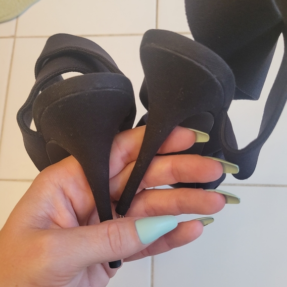 Alexander Wang black bandage wrap heels size 6 - Picture 7 of 13